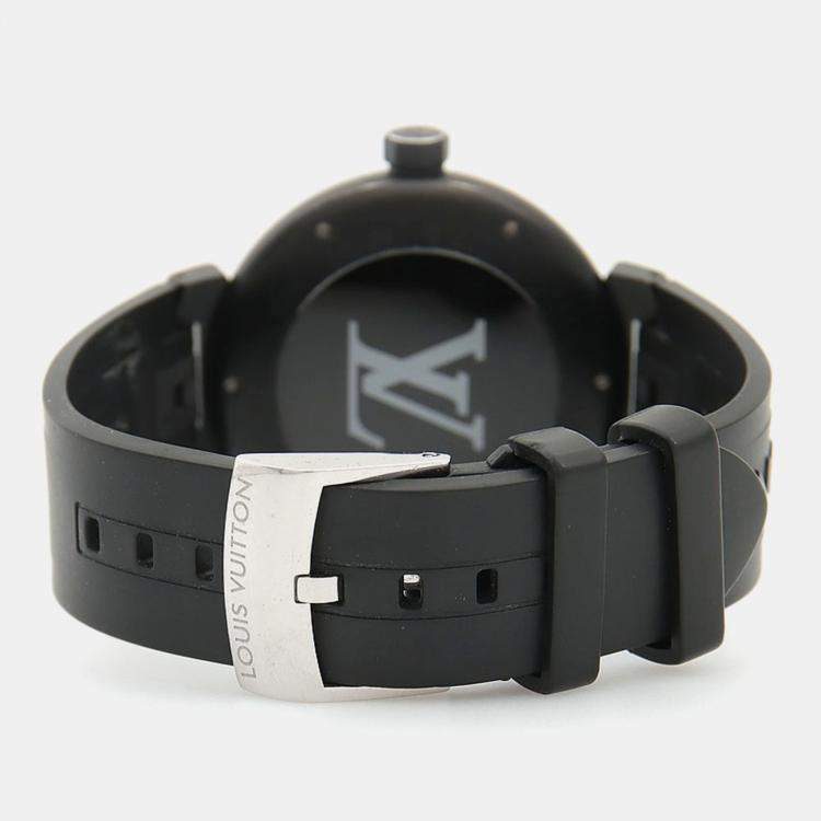 Pre Owned Louis Vuitton Tambour Q1D22 Automatic Stainless Steel Men's Wristwatch 41.5 mm