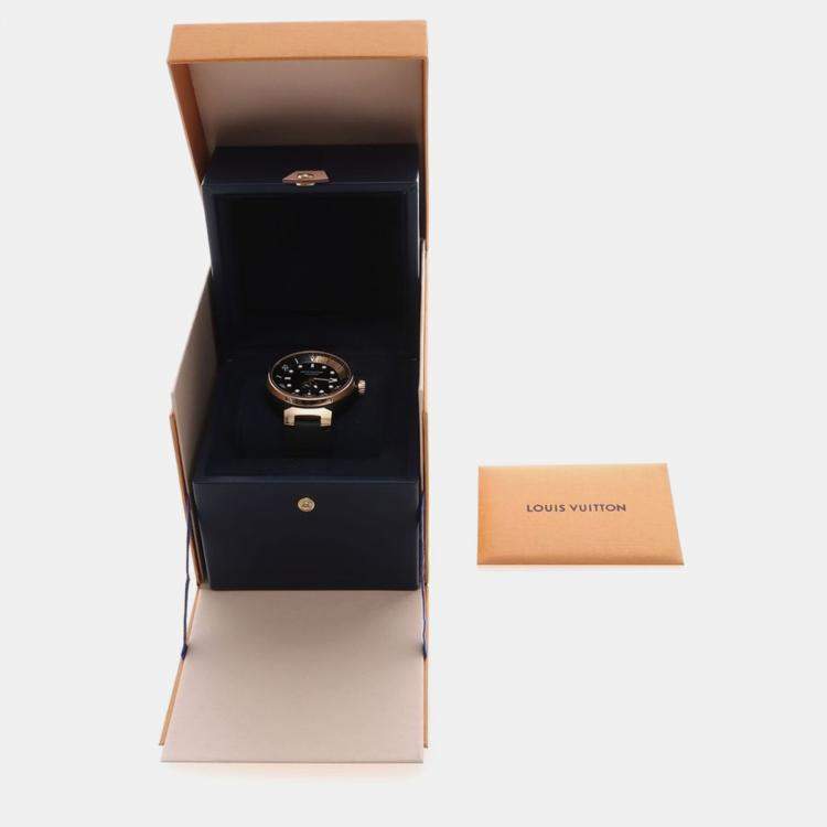 Pre Owned Louis Vuitton Tambour Street Diver QA123 Automatic Rose Gold Stainless Steel Men's Wristwatch 44 mm