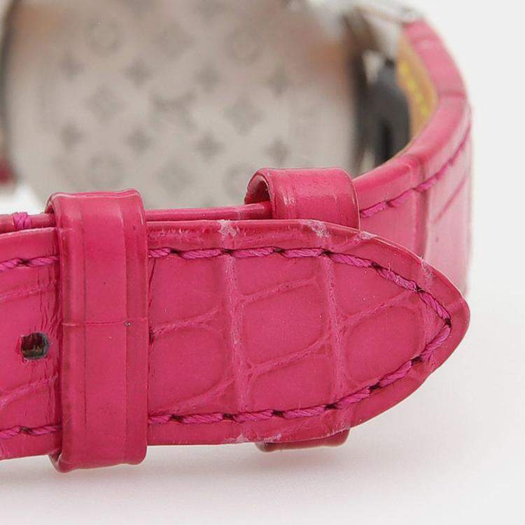 مملوكة مسبقًا Louis Vuitton Tambour Slim QA146 Quartz Stainless Steel Diamond Women's Wristwatch 28mm