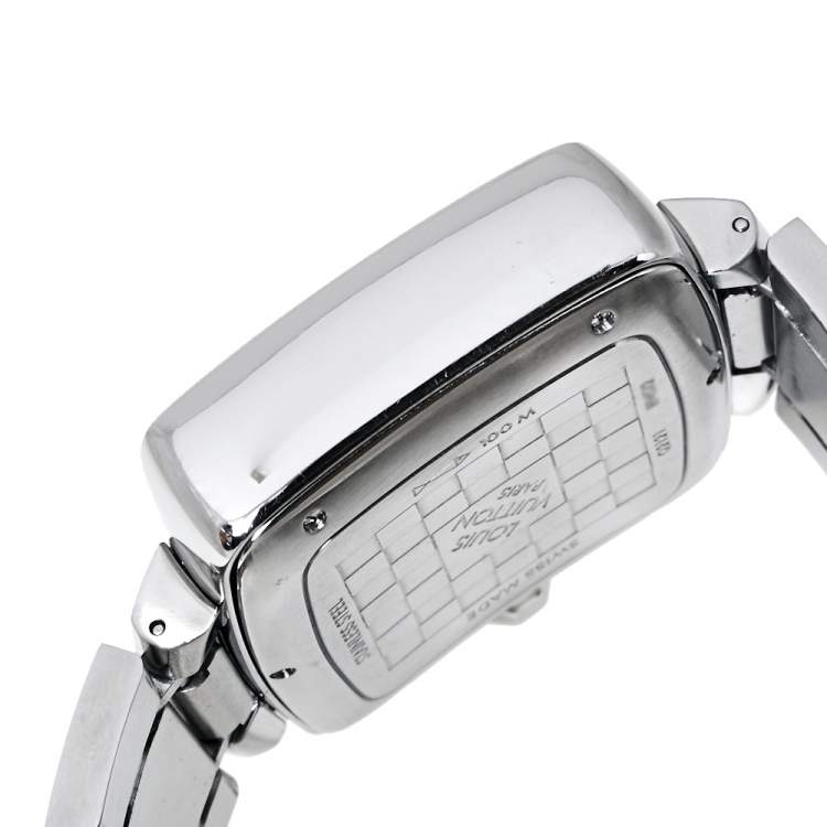 Pre Owned Louis Vuitton Blue Stainless Steel Speedy Q2121 Men's Wristwatch 40 mm
