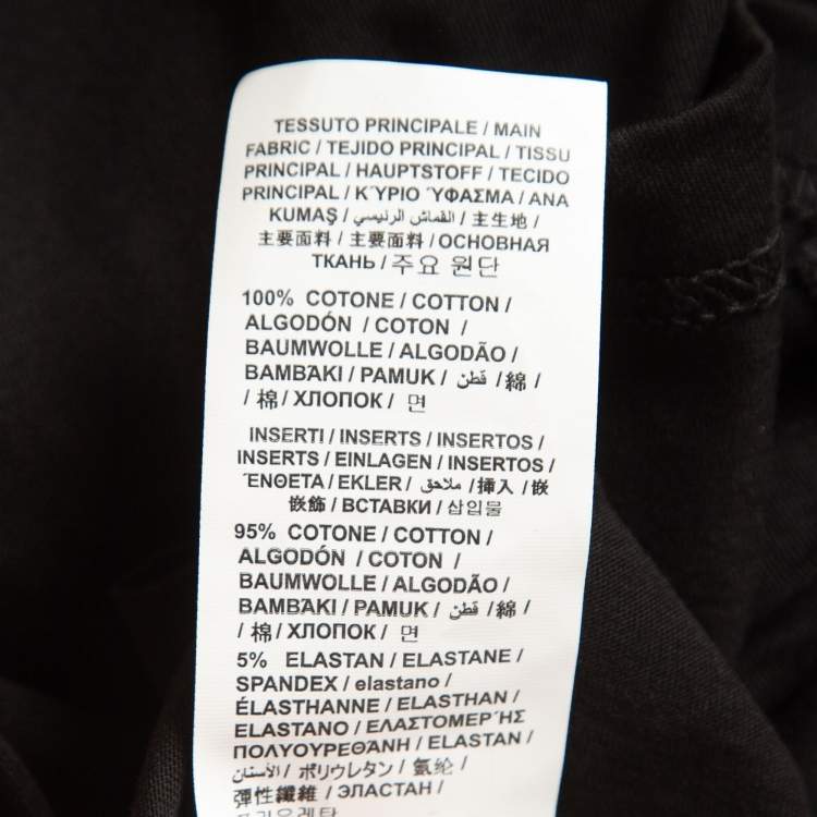 مملوكة مسبقًا Love Moschino Black Printed Cotton T-Shirt L