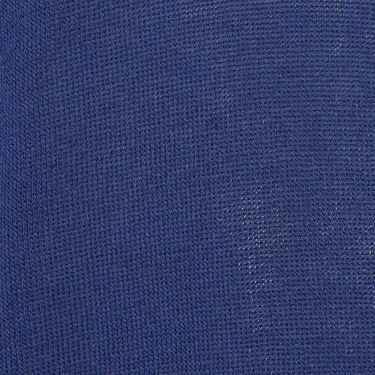 Pre Owned Maison Martin Margiela Navy Blue Wool Knit Crewneck T-Shirt XL