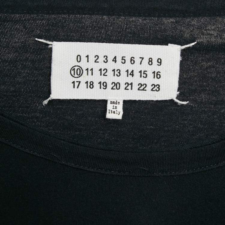 Pre Owned Maison Martin Margiela Black Cotton Round Neck T-Shirt S