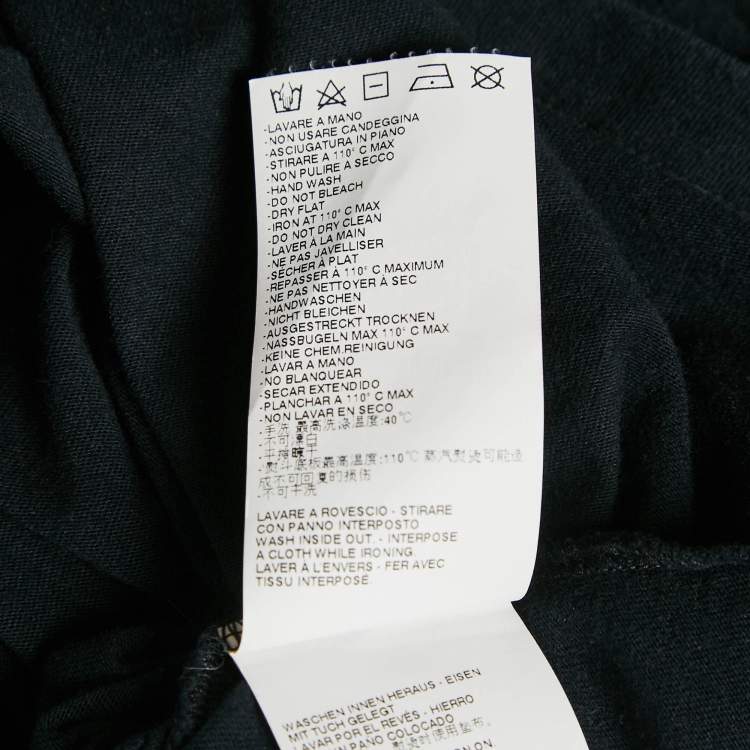 Pre Owned Maison Martin Margiela Black Cotton Round Neck T-Shirt S
