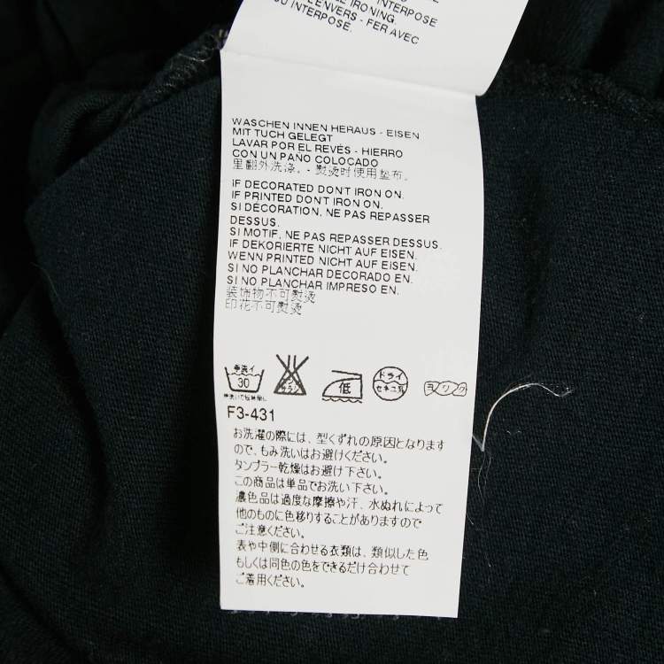 Pre Owned Maison Martin Margiela Black Cotton Round Neck T-Shirt S