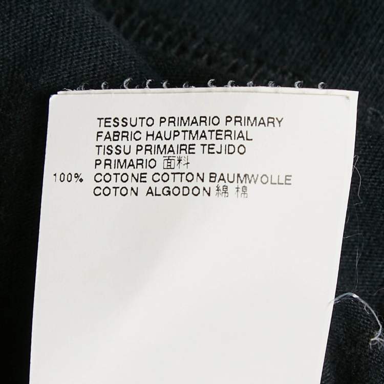 Pre Owned Maison Martin Margiela Black Cotton Round Neck T-Shirt S