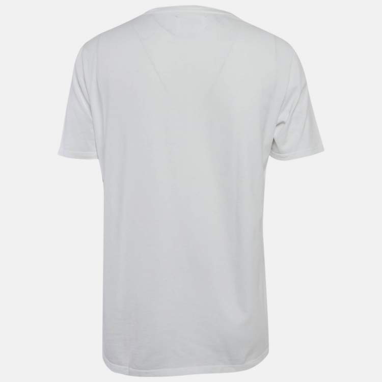 Pre Owned Maison Martin Margiela White Jersey Crewneck T-Shirt XL