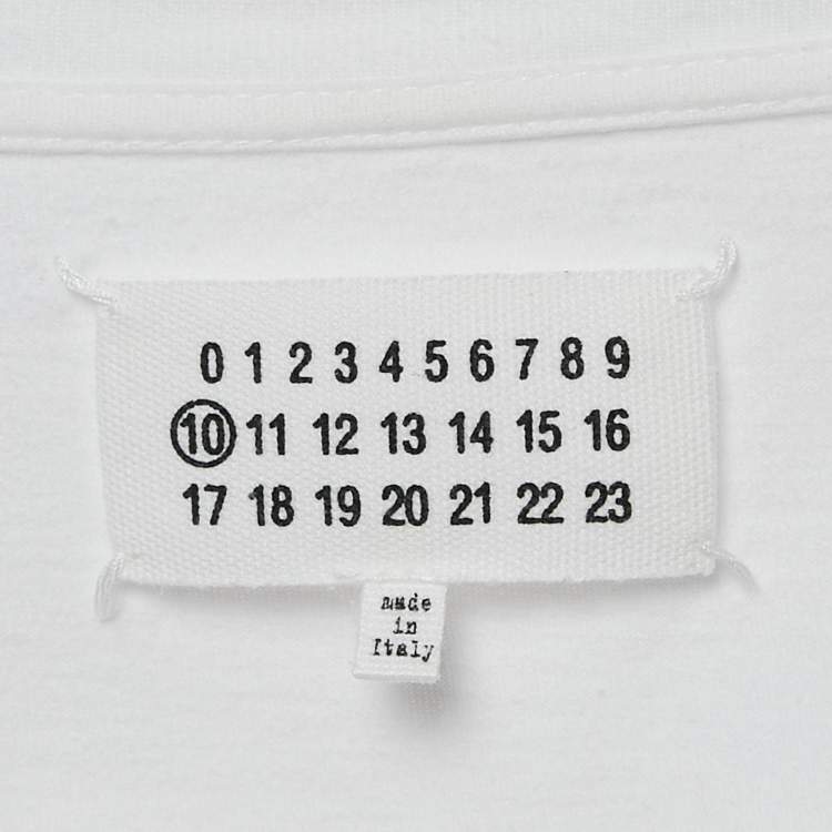 Pre Owned Maison Martin Margiela White Jersey Crewneck T-Shirt XL