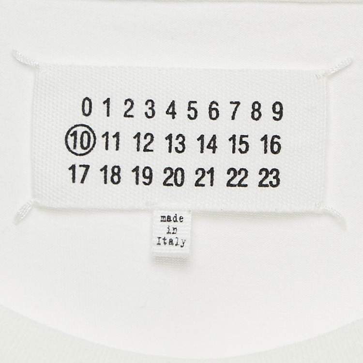 مملوكة مسبقًا Maison Martin Margiela Off-White Cotton Knit T-Shirt XL