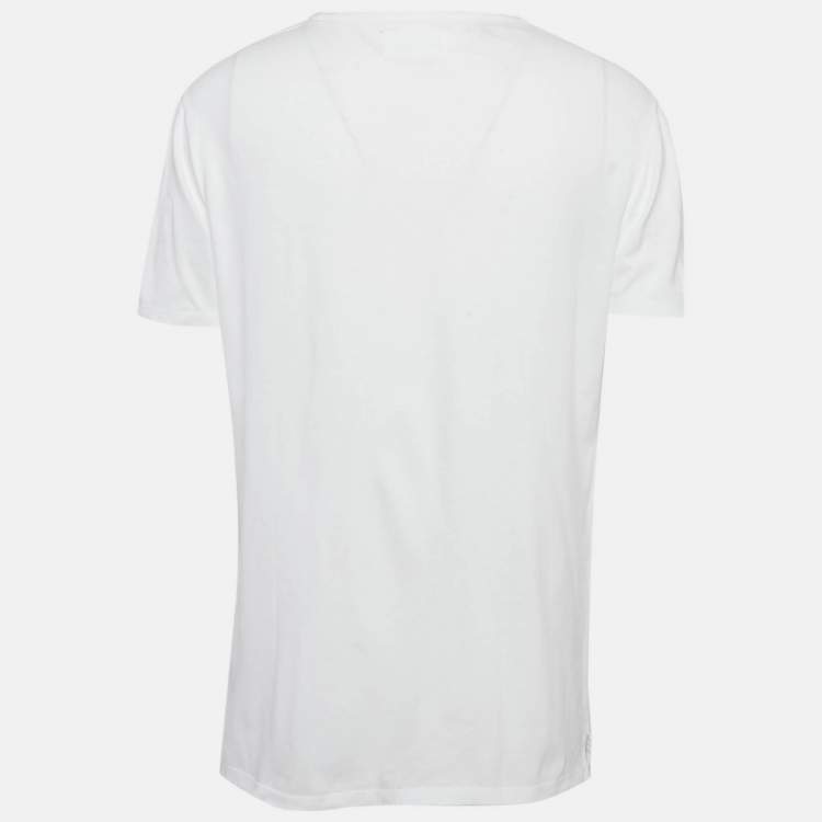 Pre Owned Maison Martin Margiela White Jersey Crewneck T-Shirt XL