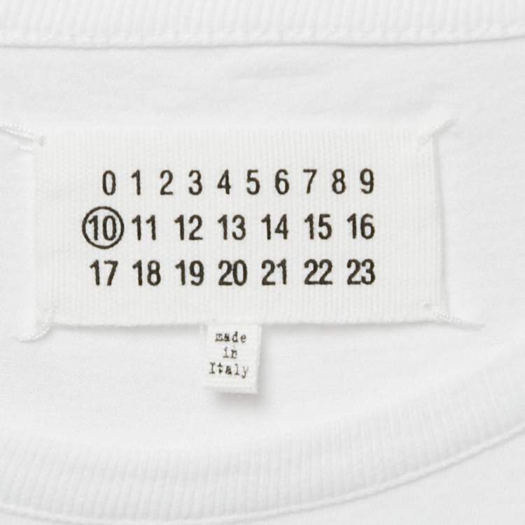 Pre Owned Maison Martin Margiela White Jersey Crewneck T-Shirt XL