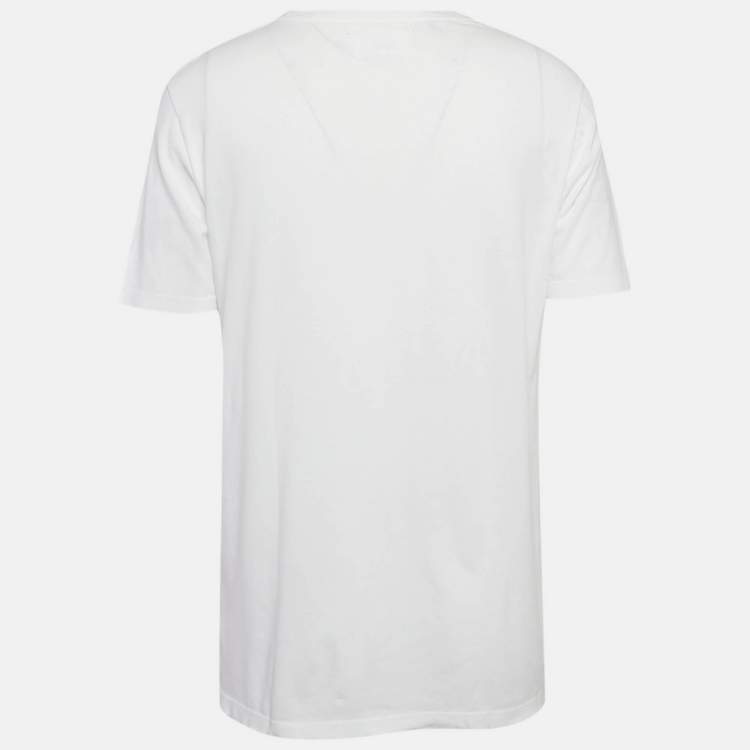 Pre Owned Maison Martin Margiela White Jersey Crewneck T-Shirt XL