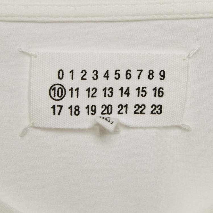 Pre Owned Maison Martin Margiela White Jersey Crewneck T-Shirt XXL