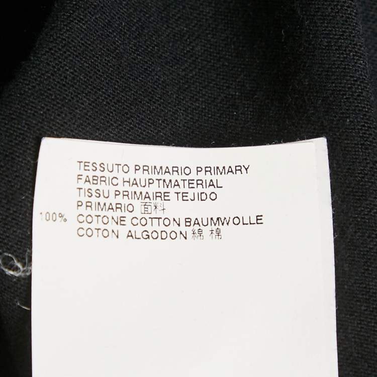 Pre Owned Maison Martin Margiela Black Printed Jersey Crewneck T-Shirt XL
