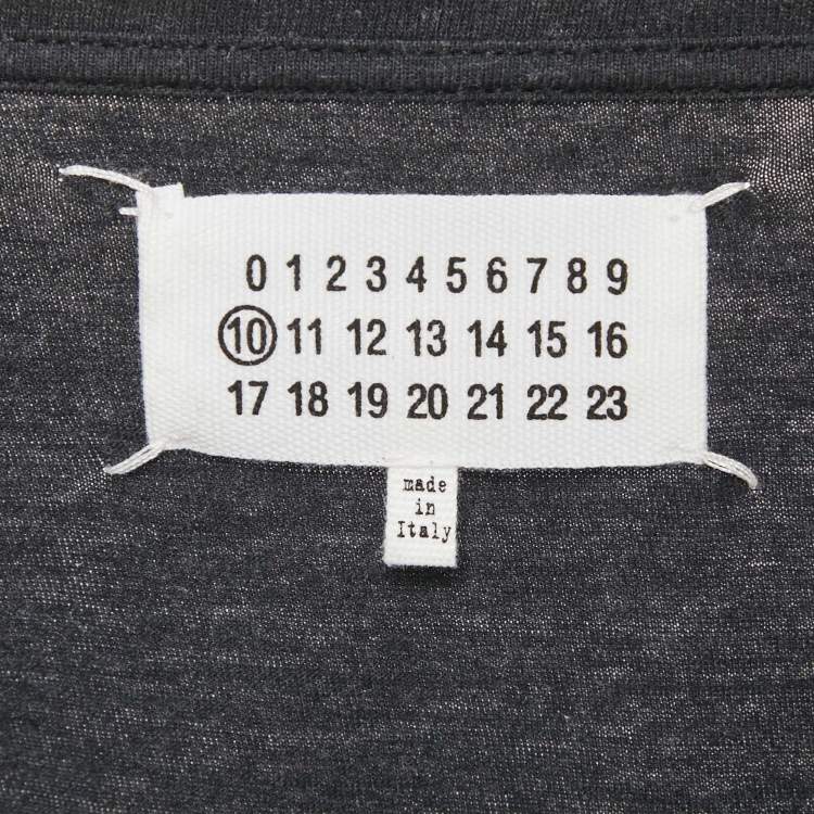 Pre Owned Maison Martin Margiela Grey Printed Crewneck T-Shirt XL