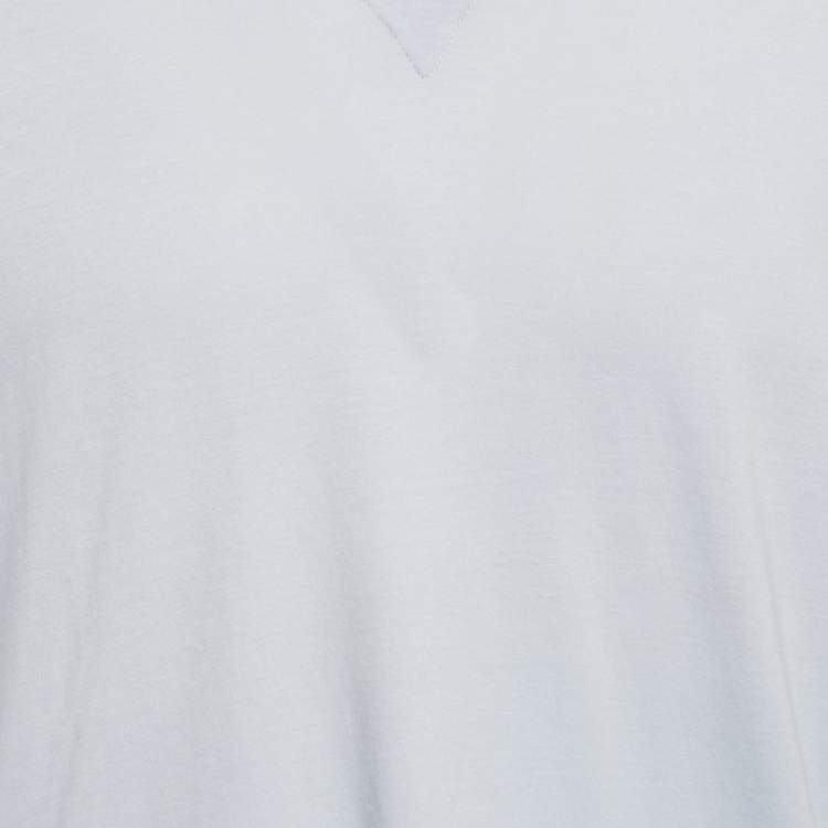 Pre Owned Maison Martin Margiela Blue Jersey V-Neck T-Shirt XL
