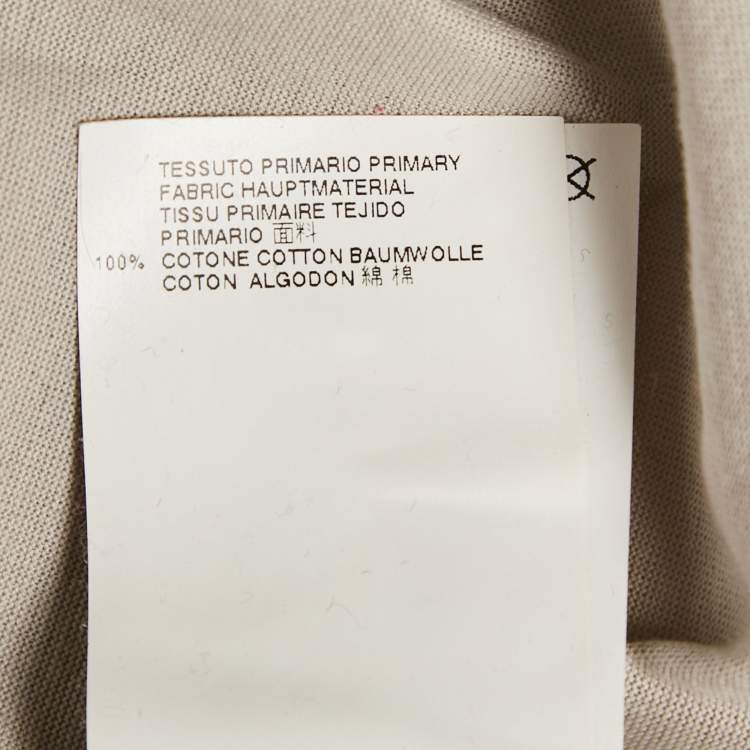 Pre Owned Maison Martin Margiela Grey Cotton V-Neck T-Shirt XL