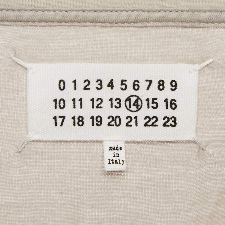 Pre Owned Maison Martin Margiela Grey Cotton V-Neck T-Shirt XL