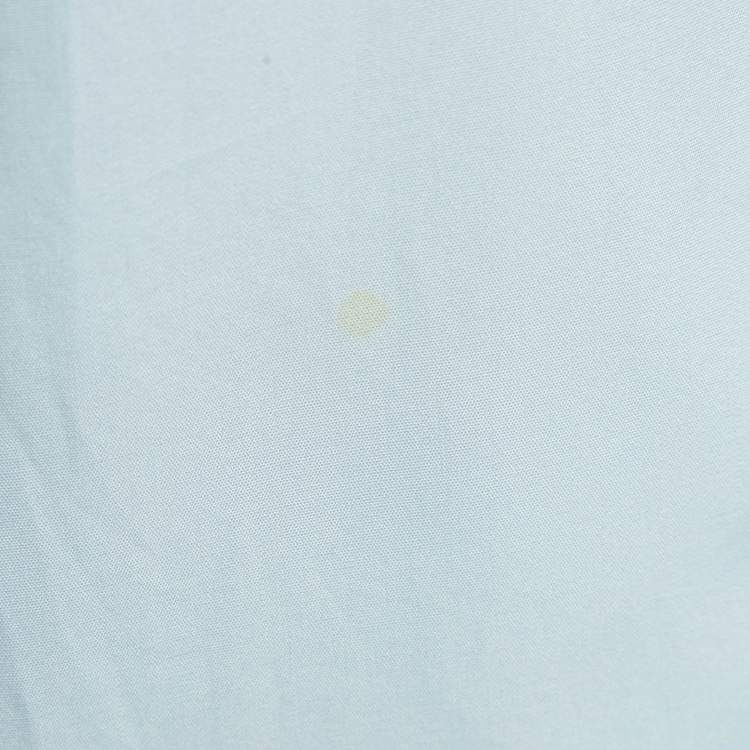 Pre Owned Maison Martin Margiela Blue Tulle Trim Collar Cotton Shirt XXL