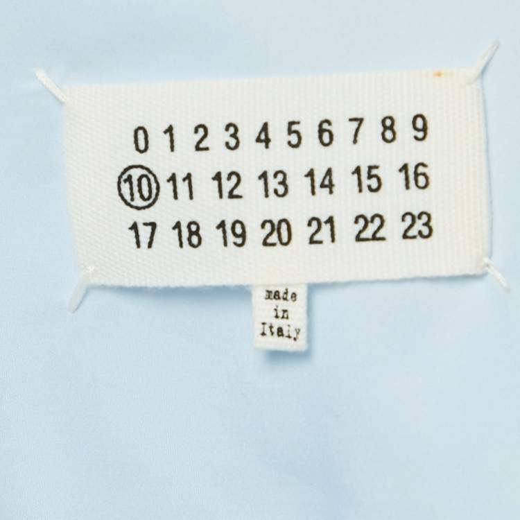 Pre Owned Maison Martin Margiela Blue Tulle Trim Collar Cotton Shirt XXL