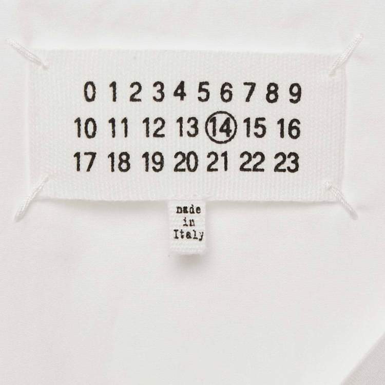 Pre Owned Maison Martin Margiela White Jersey V-Neck Slim Fit T-Shirt XL