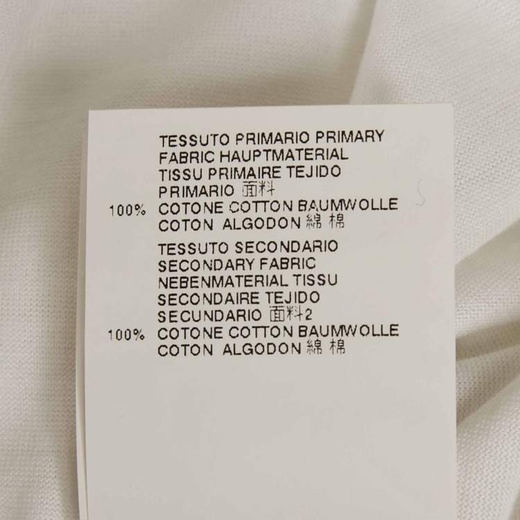 Pre Owned Maison Martin Margiela White Jersey V-Neck Slim Fit T-Shirt XL