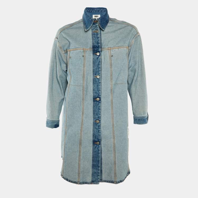 Pre Owned Maison Martin Margiela Blue Denim Reversible Jacket XXS