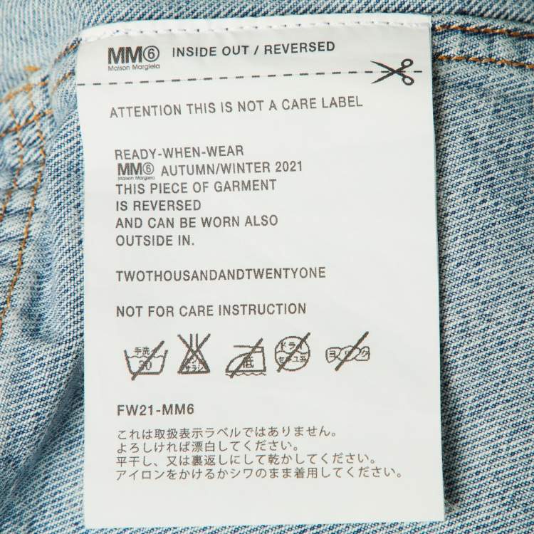 Pre Owned Maison Martin Margiela Blue Denim Reversible Jacket XXS