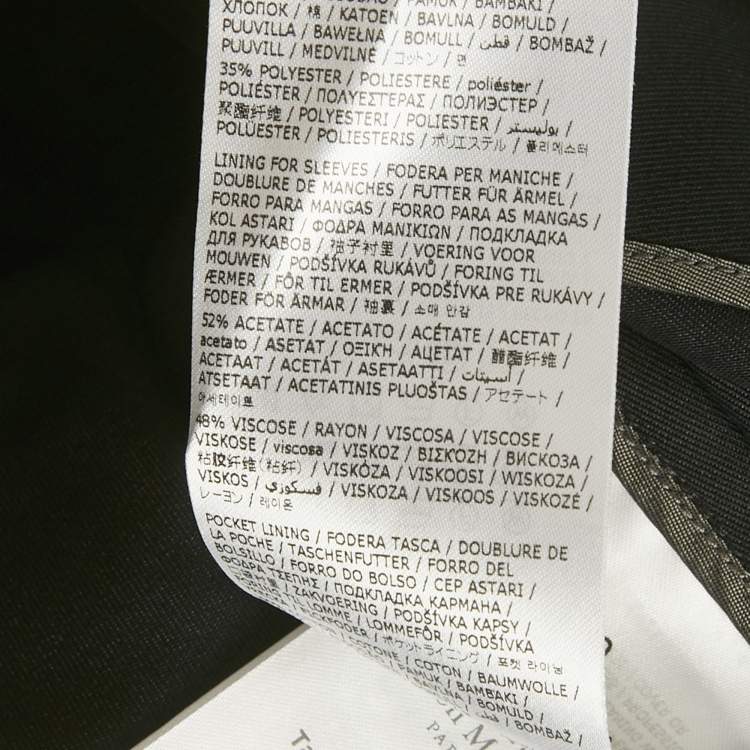 Pre Owned Maison Martin Margiela Black Gabardine Belted Coat L