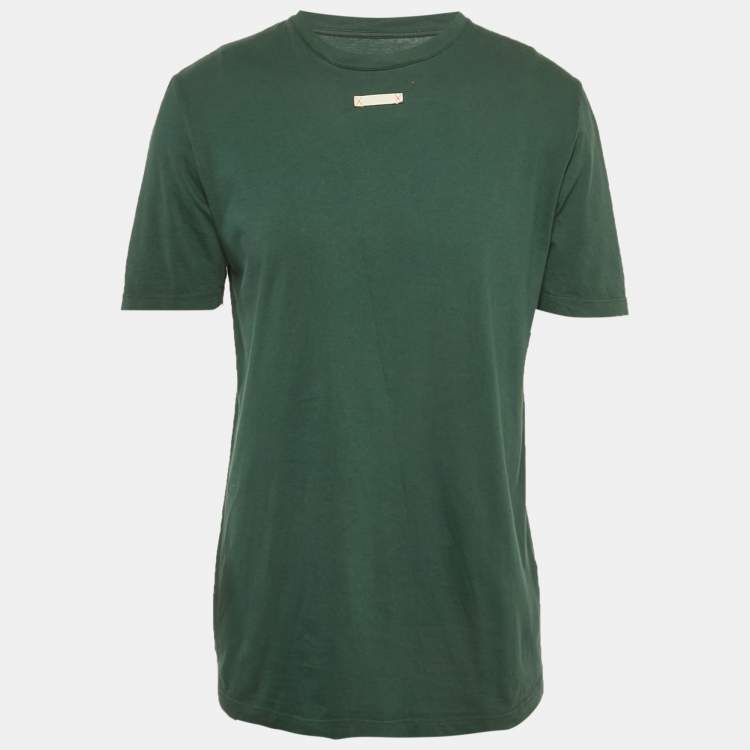 Pre Owned Maison Martin Margiela Green Jersey Crewneck T-Shirt S