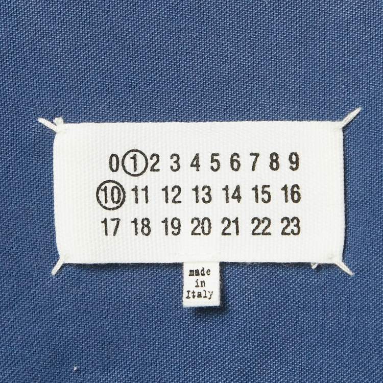 Pre Owned Maison Martin Margiela Blue Cotton Raw Edge Jacket XS