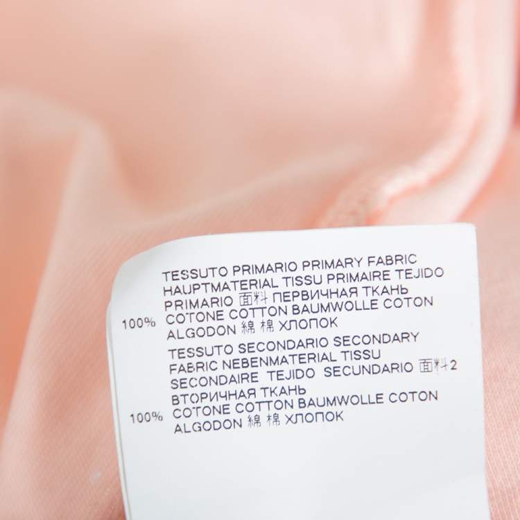 Pre Owned Maison Martin Margiela Baby Pink M Logo Print Cotton Oversized Distressed T-Shirt M