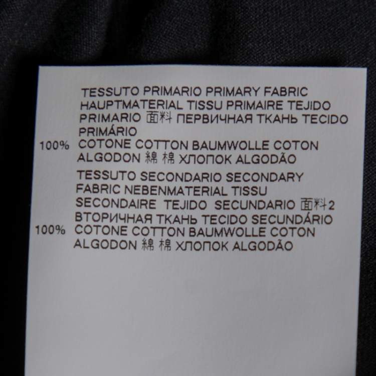 Pre Owned Maison Martin Margiela Black Fashion Aid Kit Printed Cotton T-Shirt M