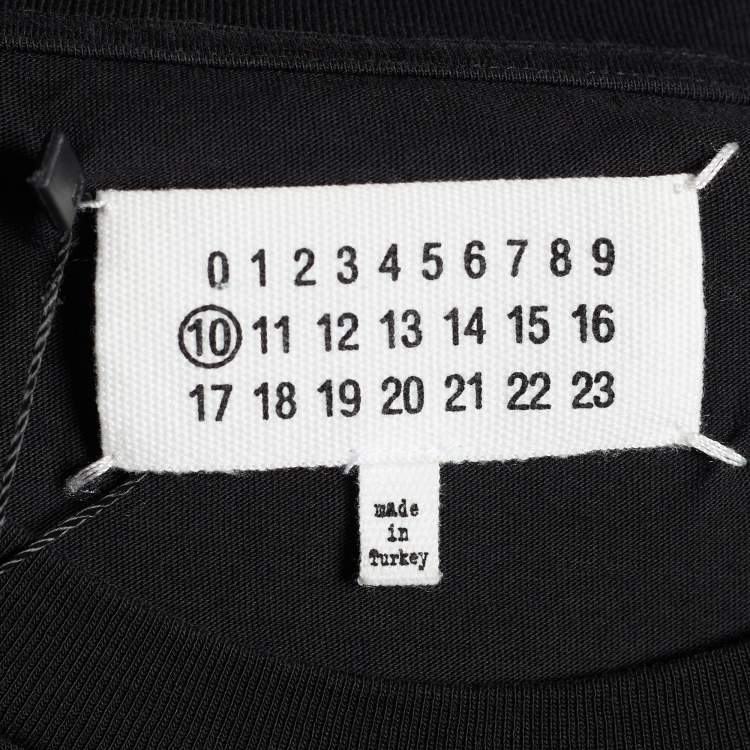 Pre Owned Maison Martin Margiela Black Jersey Crew Neck T-Shirt L