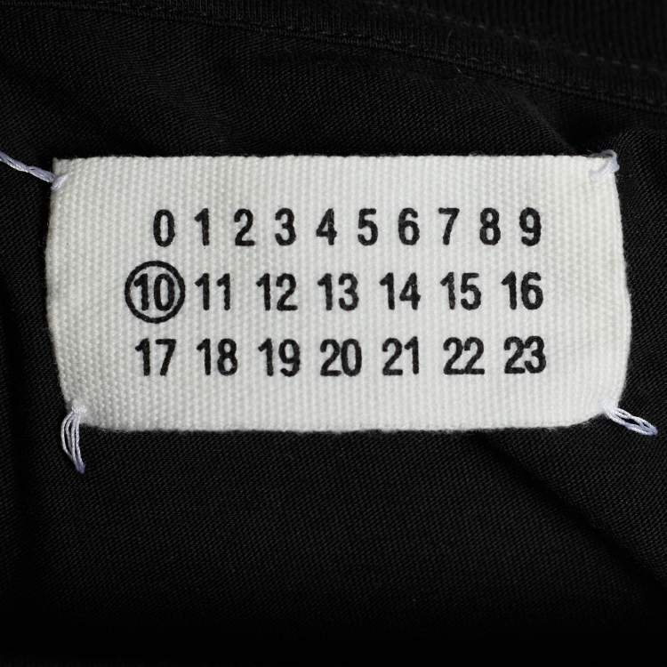 Pre Owned Maison Martin Margiela Black Cotton Crew Neck T-Shirt XL