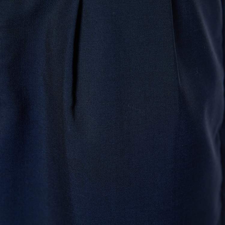 Pre Owned Maison Martin Margiela Navy Blue Wool Regular Shorts L