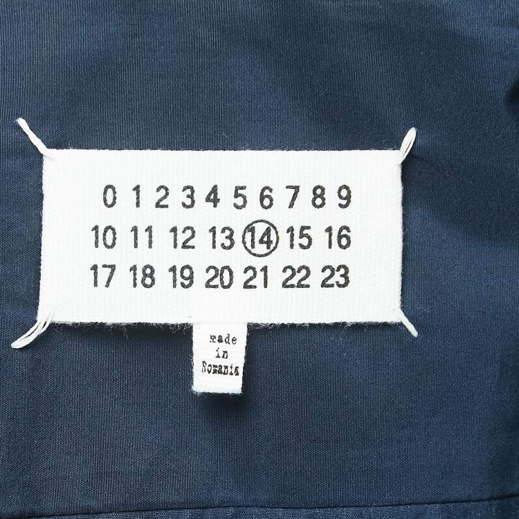 Pre Owned Maison Martin Margiela Navy Blue Cotton Shirt M