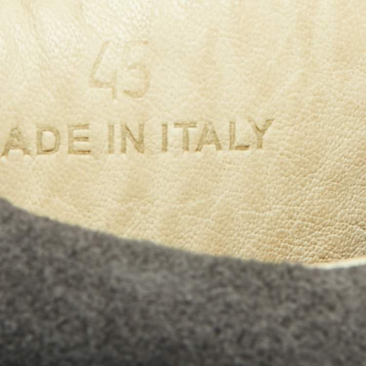 Pre Owned Maison Martin Margiela Size 45 Black Patent Leather and Suede High Top Sneakers