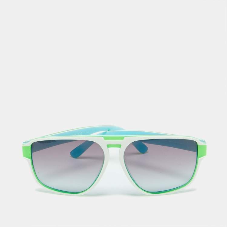 Pre Owned Marc by Marc Jacobs Green/Brown Gradient MMJ294/S Square Sunglasses