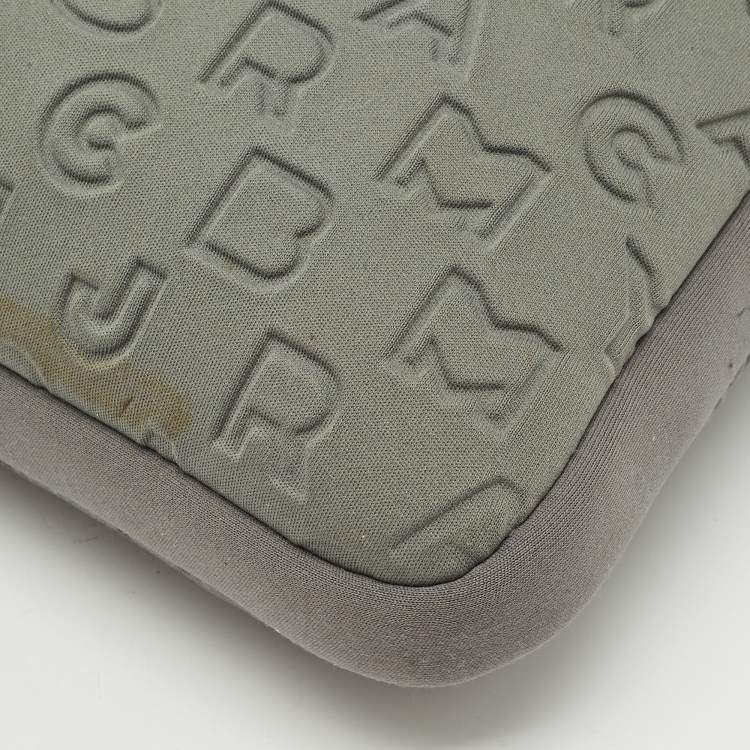 Pre Owned Marc by Marc Jacobs Grey Polyester Dreamy Logo Laptop Case