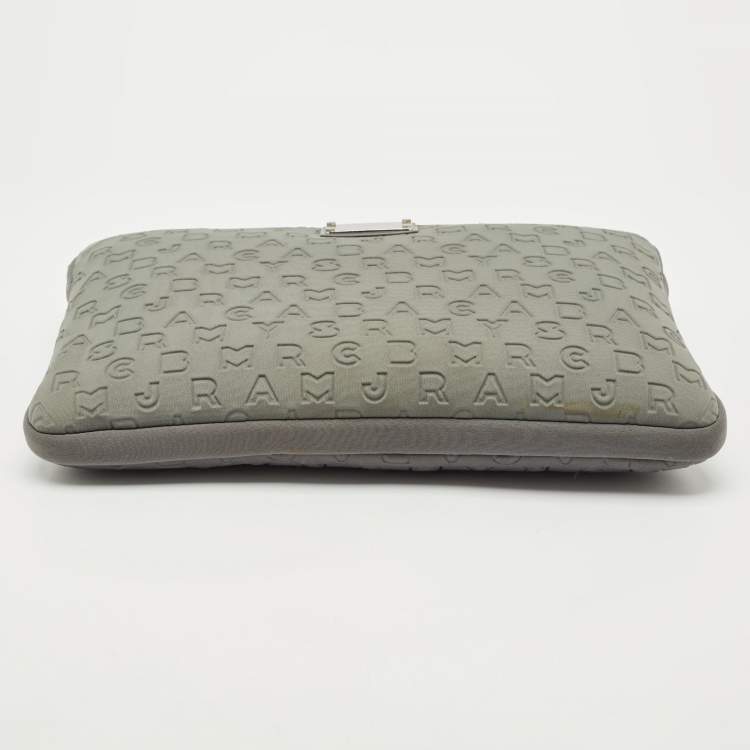 Pre Owned Marc by Marc Jacobs Grey Polyester Dreamy Logo Laptop Case