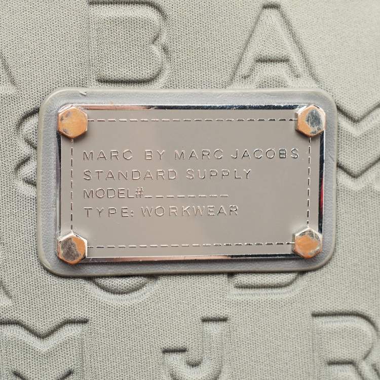 Pre Owned Marc by Marc Jacobs Grey Polyester Dreamy Logo Laptop Case
