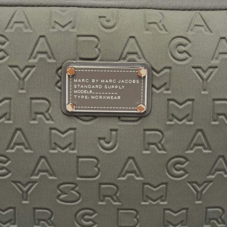 Pre Owned Marc by Marc Jacobs Grey Polyester Dreamy Logo Laptop Case