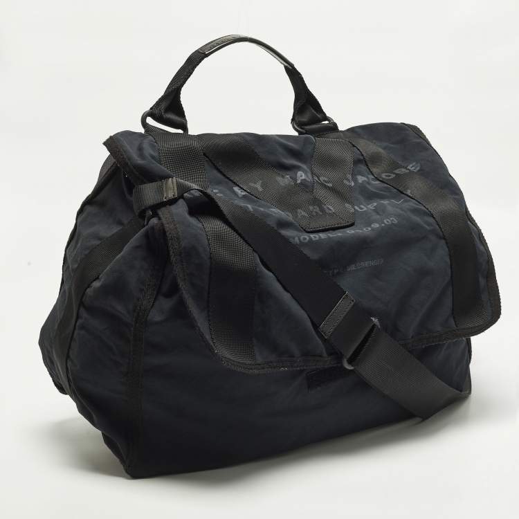 Pre Owned Marc by Marc Jacobs Standard Supply Large Navy Blue Canvas Messenger Bag