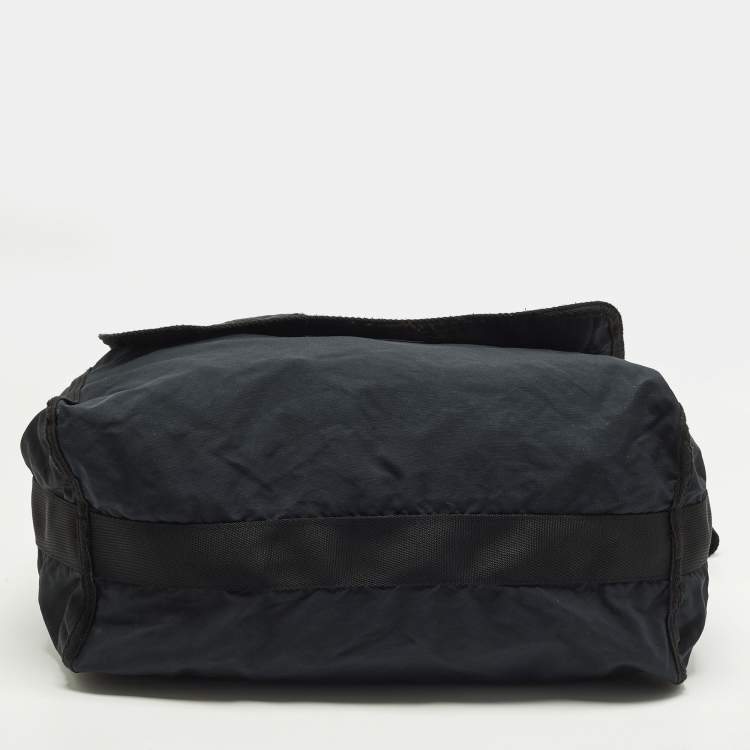 Pre Owned Marc by Marc Jacobs Standard Supply Large Navy Blue Canvas Messenger Bag