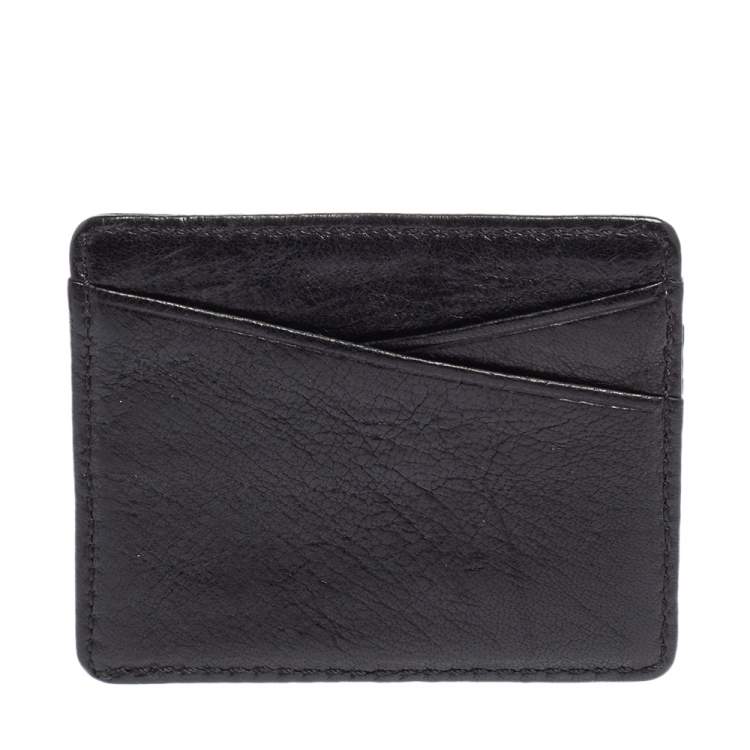 Pre Owned Marc By Marc Jacobs Black Leather Card Holder