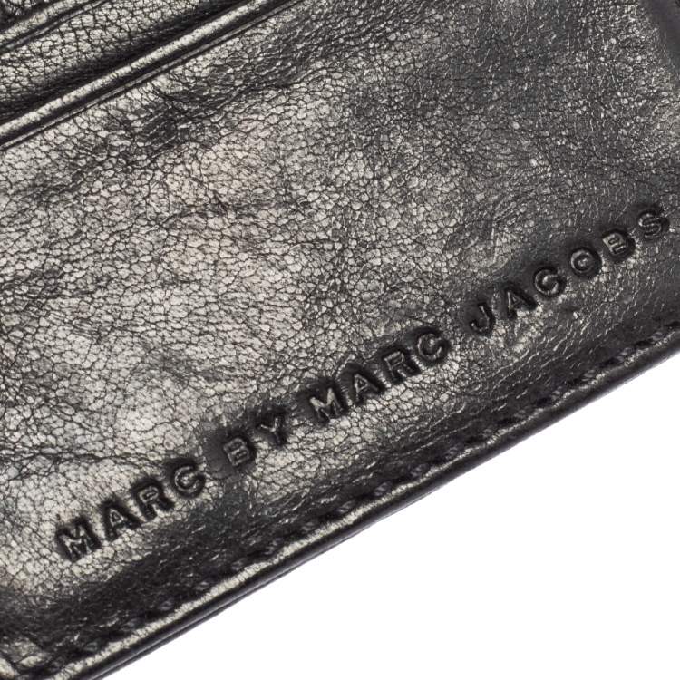 Pre Owned Marc By Marc Jacobs Black Leather Card Holder