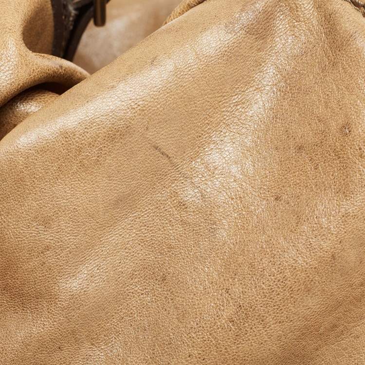 Pre Owned Marc by Marc Jacobs Tan Leather Weekender Duffel Bag