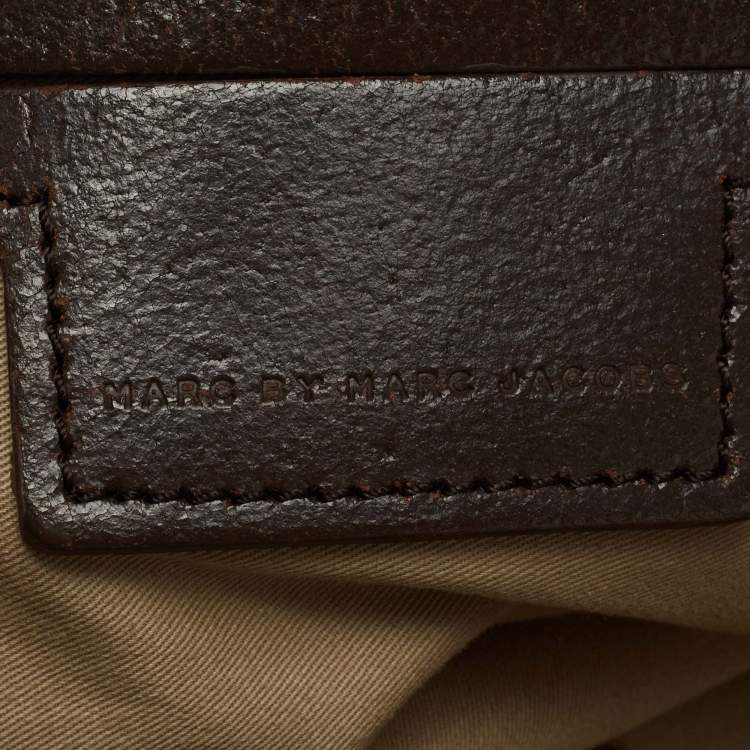 Pre Owned Marc by Marc Jacobs Tan Leather Weekender Duffel Bag