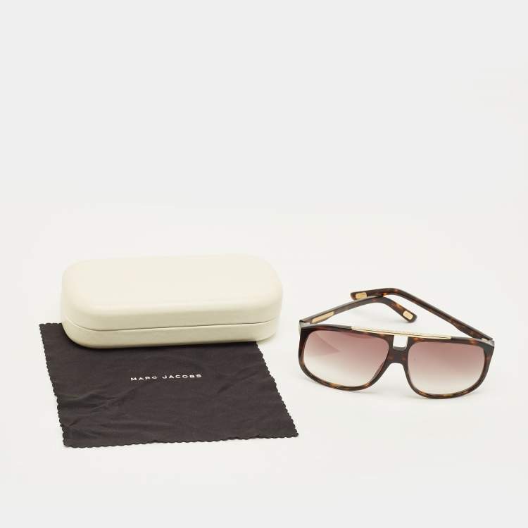 Pre Owned نظارة شمسية مارك جاكوبس مارك 252/S مربعة بنية متدرجة